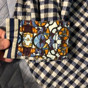 Robert Graham Blue‎ and White Checkered Casual Button Down Shirt